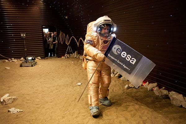 Dies war der Mars-Raum, den die Crew nach 250 Tagen simulierter Hinreise erreichte.