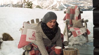 Picknick im Schnee.