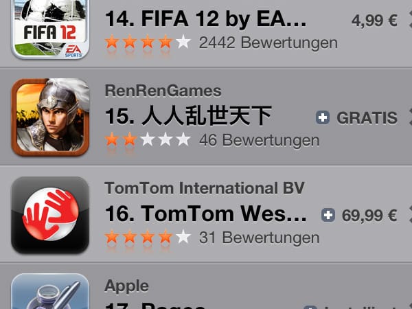 Wie aus dem nichts taucht ein iPhone-Spiel auf den Home Screen deutscher iTunes-Nutzer auf.