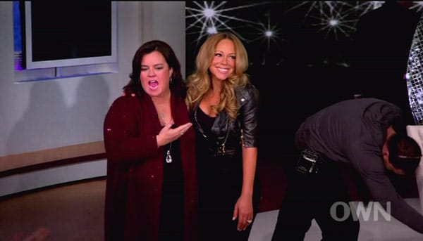 Sie sieht wieder blendend aus: Mariah Carey (rechts) mit der Moderatorin Rosie O'Donnell.