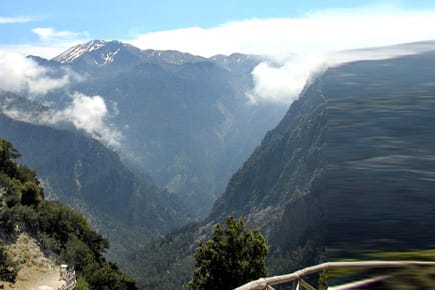 Blick auf die Samaria-Schlucht