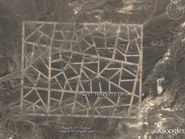 Struktur in der Wüste Gobi.