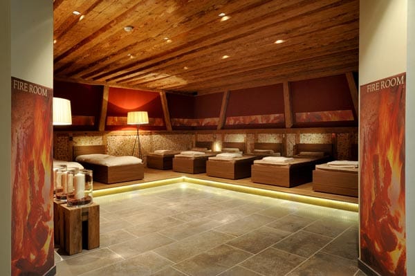Der Fire Room im "Quellenhof" lädt zu entspannenden Massagen ein.