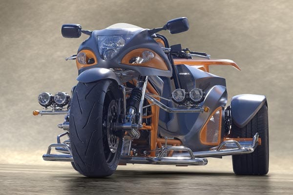 Die Firma Boom-Trike baut die Motorrad-Legende Hayabusa zum Dreirad um.