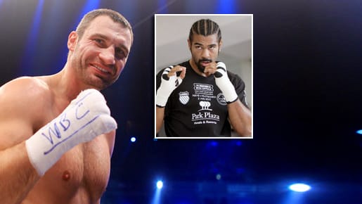 WBC-Weltmeister Vitali Klitschko (li.) freut sich auf den noch ausstehenden Kampf gegen den Briten David Haye.