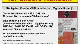 Discounter: Netto zieht wegen Listerien Lachs zurück.