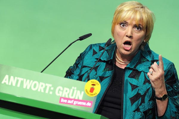Claudia Roth schäumte bei ihrer Parteitagsrede - vor allem die Regierung bekam die Kritik ab