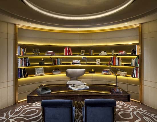 Die Suite bietet Luxus pur - wie etwa dieses Studierzimmer.