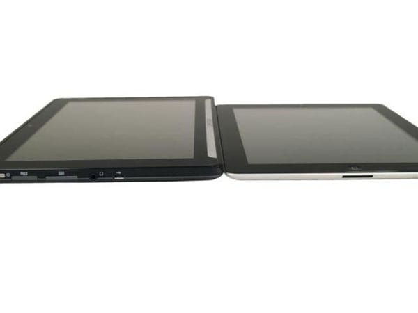 So schlank wie das Apple iPad 2 ist das Aldi-Tablet nicht
