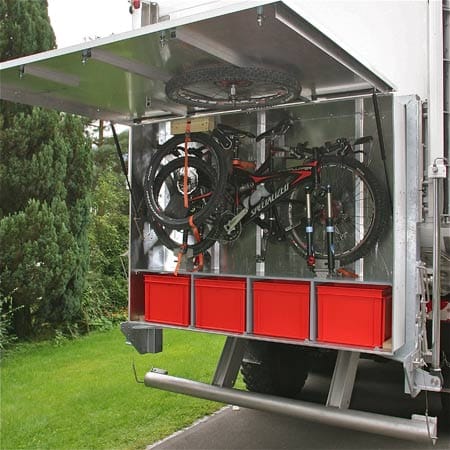 So lassen sich die Fahrräder transportieren.
