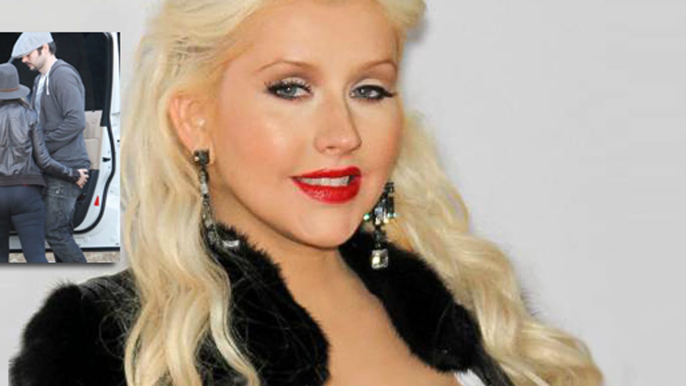 Sieht nicht gerade vorteilhaft aus: Christina Aguilera in Leggings.