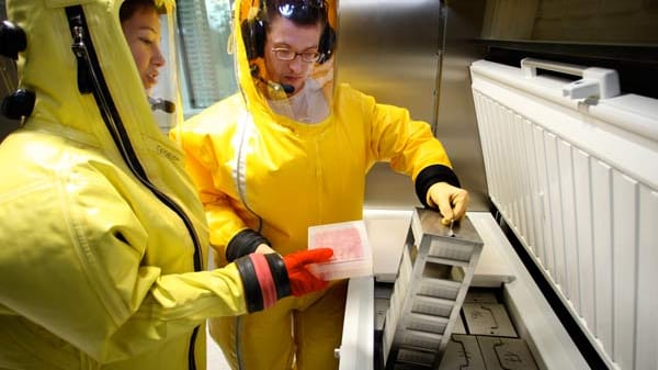 Nur in Hochsicherheitslaboren wie hier an der Uni Marburg können Forscher das tückische Virus untersuchen