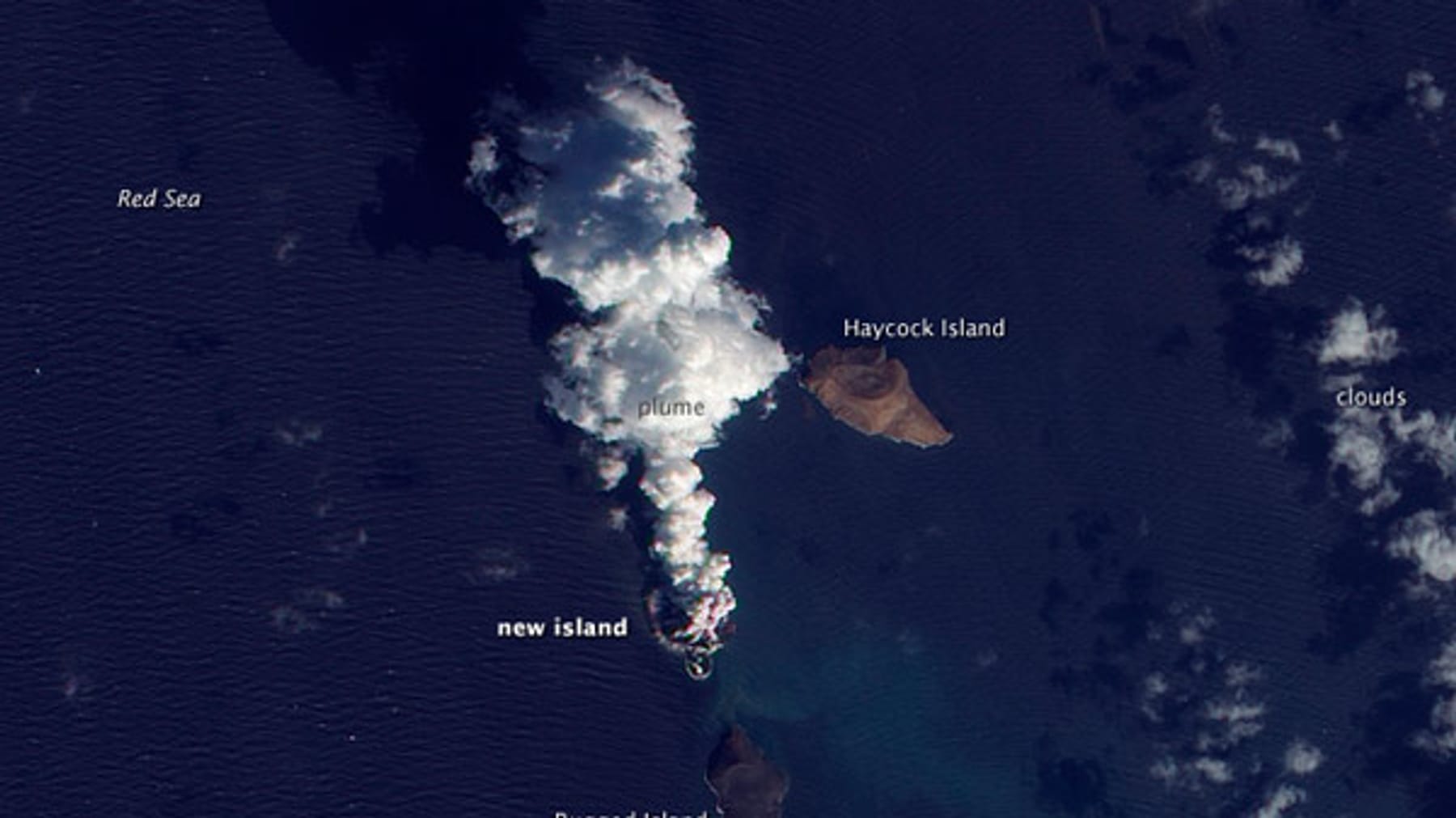 Vulkan schafft neue Insel im Roten