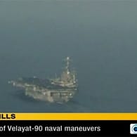 Aufnahme des Flugzeugträgers im iranischen Fernsehen
