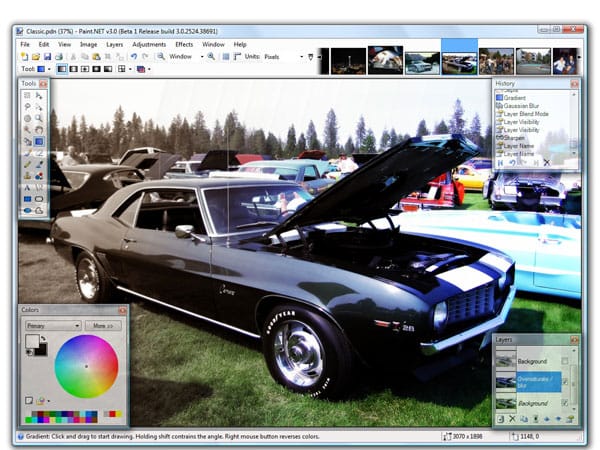 Paint.NET ist dank einer lückenlosen Werkzeugpalette und professionellen Features eine praktische und vor allem kostenlose Alternative zu teuren Bildbearbeitungs-Programmen wie Adobe Photoshop. Gratis-Download Paint.NET