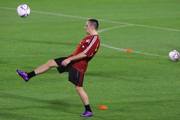Franck Ribery, der gerade erst eine Bar in Frankreich eröffnet hat, beim Balltraining. Franck Ribery, der gerade erst eine Bar in Frankreich eröffnet hat, beim Balltraining.