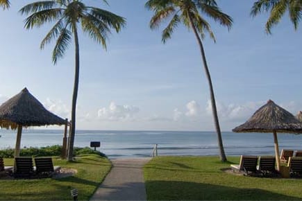 Blick aufs Meer von der Hotelanlage Tivoli Ecoresort Praia do Forte in Brasilien.