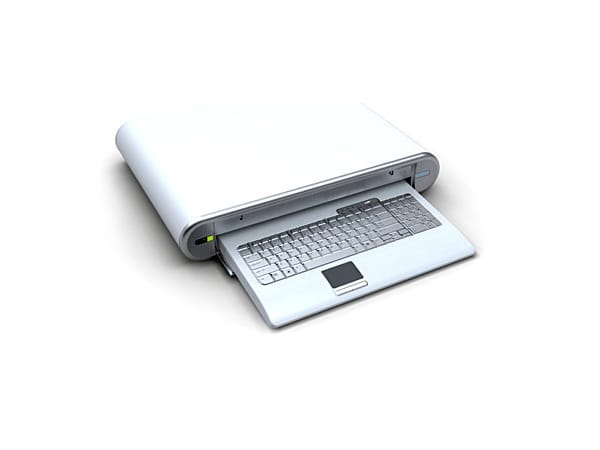 Abgesehen von der Desinfektionskammer sieht das selbstreinigende Keyboard wie eine ganz gewöhnliche Notebook-Tastatur aus.