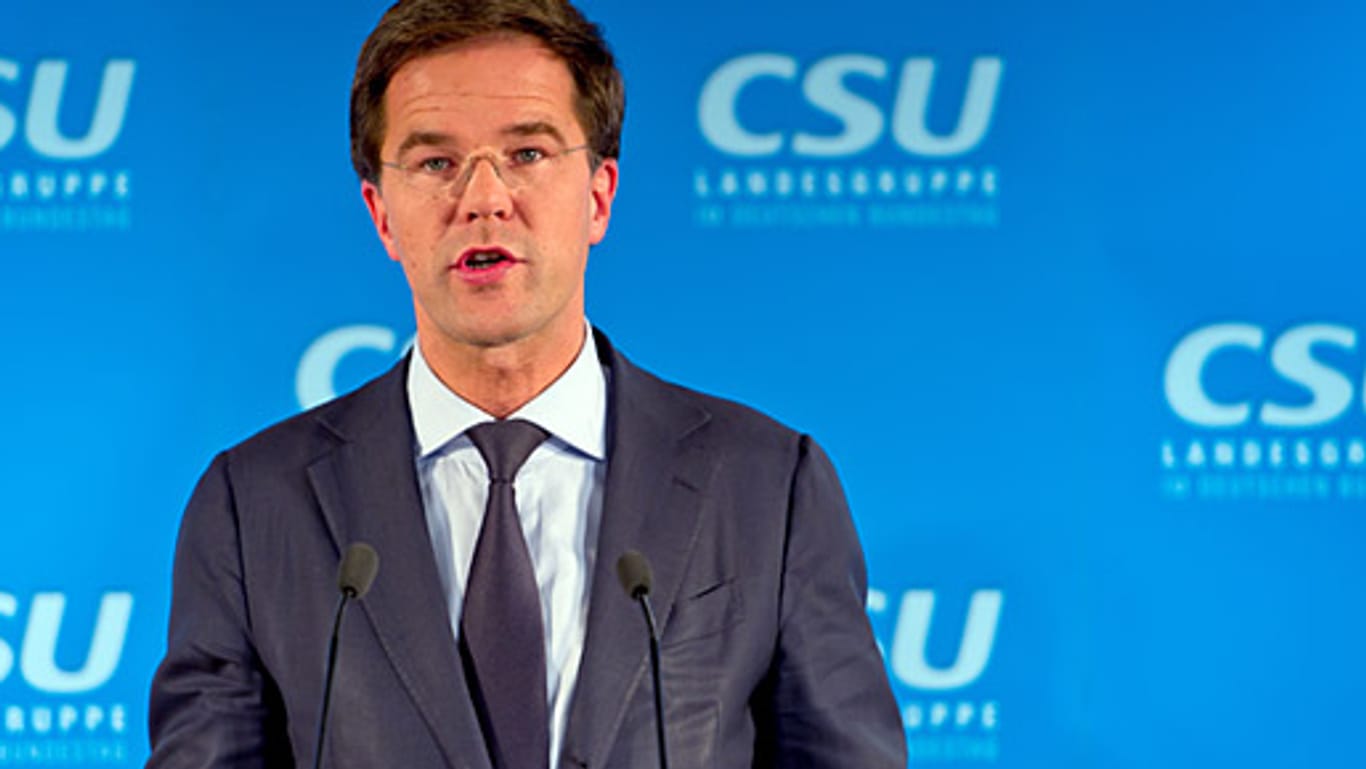 Der niederländische Ministerpräsident bei einer CSU-Tagung
