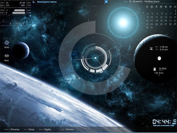 Gratis-Download Celestial Rainmeter.