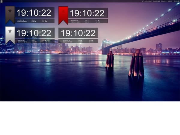 Gratis-Download xClock for Rainmeter.