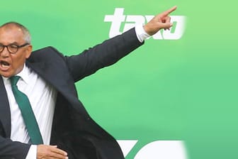 Wolfsburgs Manager und Trainer Felix Magath in seinem Element.