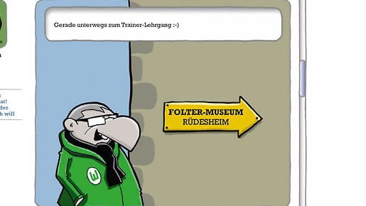 Fiktive Felix-Magath-Seite im "Fiesbook".