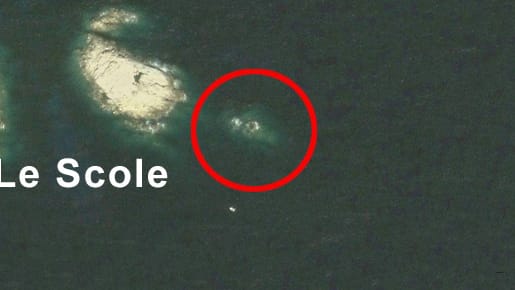 Die Felsengruppe "Le Scole" nahe der Insel Giglio