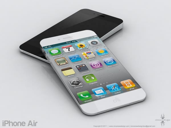 iPhone 5: Ciccarese hat seinen Entwurf mit einem Display gezeichnet, das quasi randlos ist.