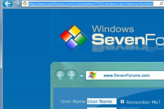 Starten Sie Ihren Browser, und rufen Sie die Internetadresse http://www.sevenforums.com/customization/77125-windows-aero-tahoma-font.html auf.