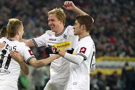 Reus (li.) und Neustädter (re.) jubeln im Gladbacher Trikot. Ein Bild, das bald der Vergangenheit angehört.