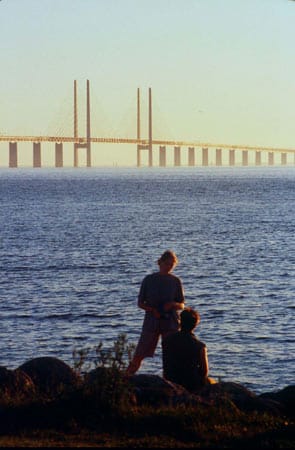 Die Öresundbrücke von Kopenhagen nach Malmö.