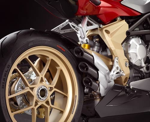 Mit den vergoldeten Elementen sieht das Superbike besonders edel aus. Käufer müssen knapp 25.000 Euro auf den Tisch legen.
