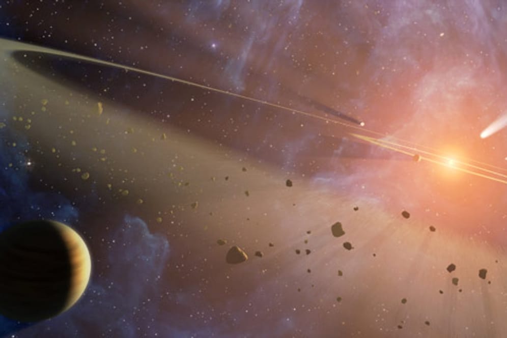 Gefährliche Asteroidengürtel: Immer wieder werden Gesteinsbrocken aus ihrer Bahn gesprengt und rasen dann durch das Innere des Sonnensystems