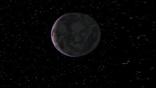 Die Illustration zeigt eine 22 Lichtjahre von uns entfernte "Super-Erde", die um einen roten Zwergstern kreist. Insgesamt hat das Sonnensystem drei Sterne Die Illustration zeigt eine 22 Lichtjahre von uns entfernte "Super-Erde", die um einen roten Zwergstern kreist. Insgesamt hat das Sonnensystem drei Sterne
