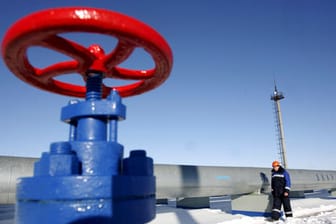 Pipeline von Gazprom im russischen im russischen Sudzha