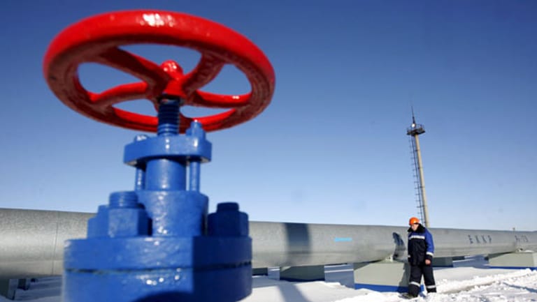 Pipeline von Gazprom im russischen im russischen Sudzha
