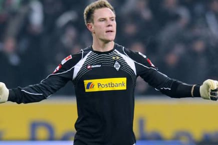 Marc-Andre ter Stegen jubelt im Trikot von Borussia Mönchengladbach.
