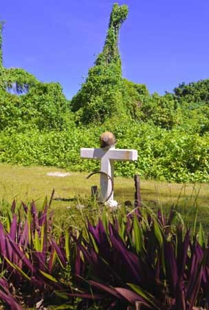 Ein US-Denkmal für gefallene Soldaten. Peleliu war während des Zweiten Weltkriegs Schauplatz eines der heftigsten Gefechte im Pazifik.