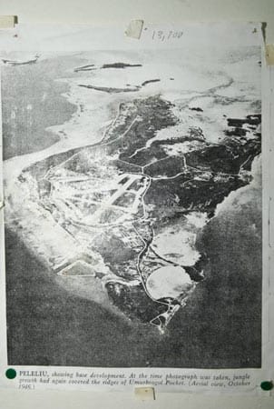 Diese Luftaufnahme zeigt die Insel während des Zweiten Weltkriegs.