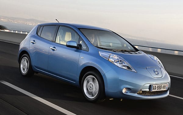 Nissan Leaf: Leaf steht im englischen für "Blatt“ und ist außerdem eine leicht auszusprechende Abkürzung für Leading environmentally friendly affordable family car.