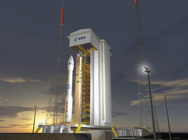 Die neue europäische Trägerrakete "Vega" ist vom Raumflughafen Kourou in Französisch-Guayana ins All gestartet.