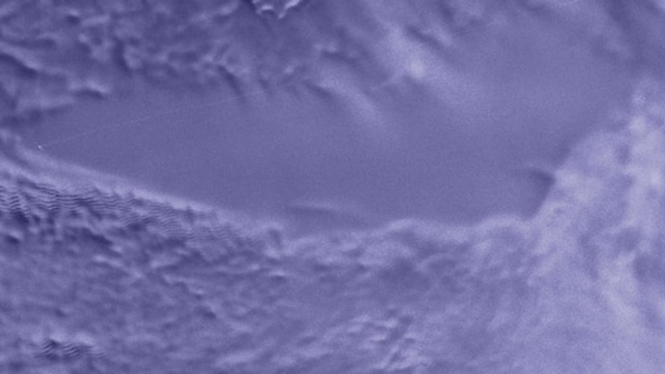 So sieht der Wostoksee in einer Radaraufnahme der NASA aus