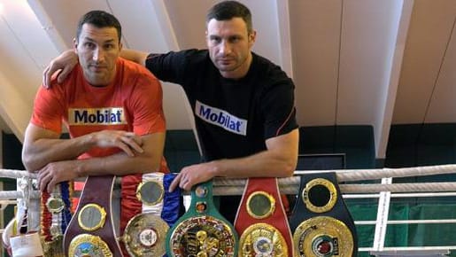 Wladimir (li.) und Bruder Vitali Klitschko dominieren das Box-Schwergewicht.