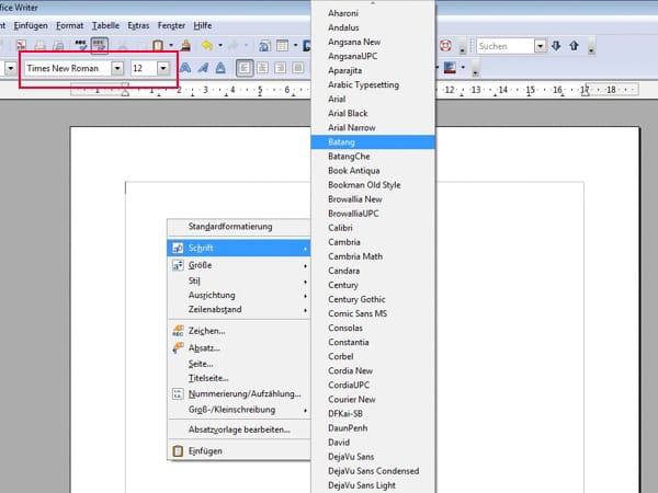 LibreOffice Writer einrichten