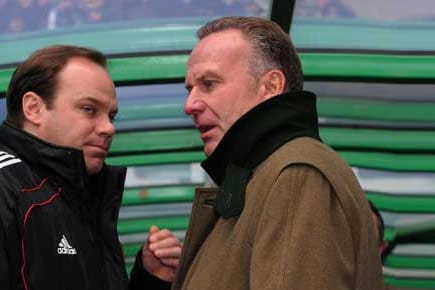 Haben sie den FC Bayern wachgerüttelt? Christian Nerlinger und Karl-Heinz Rummenigge.