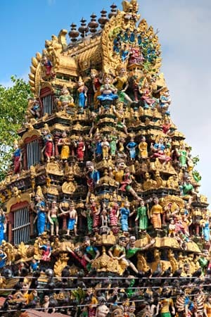 Ein Hindu-Tempel in Rangun.