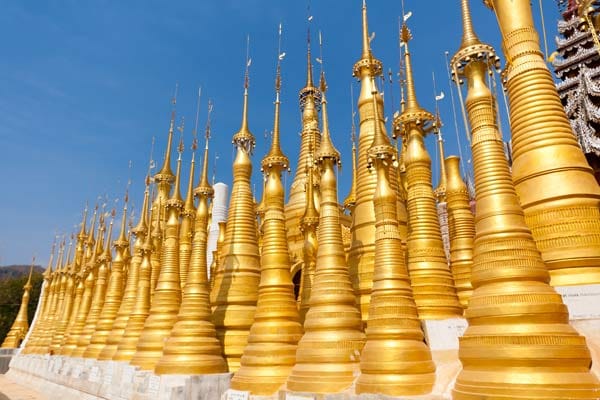 Die Shwedagon-Pagode in Rangun ist das religiöse Zentrum Myanmars.