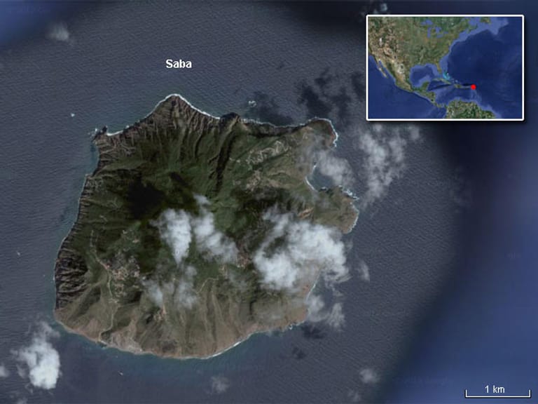 Saba ist die kleinste Insel der Niederländischen Antillen in der östlichen Karibik. Sie beträgt rund 4,5 Kilometer im Durchmesser. "Oh wie süüüß!" - Achtung,...