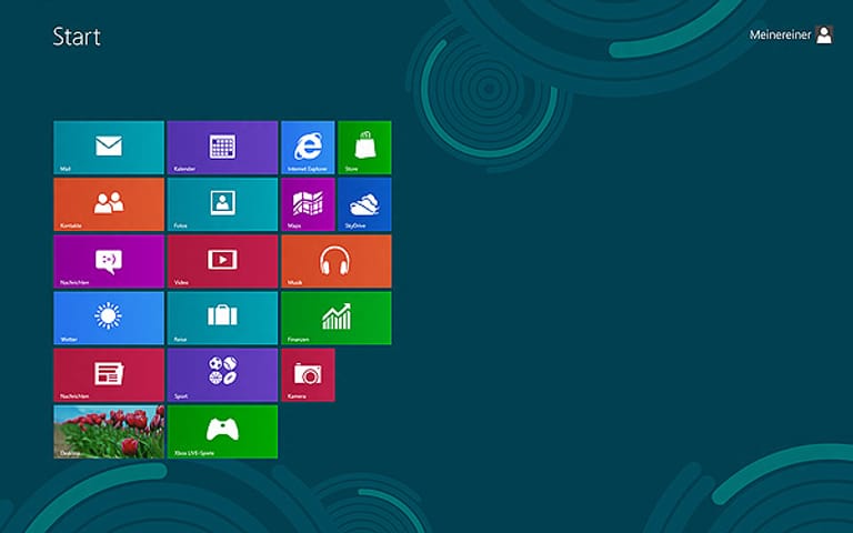Beim neuen Startscreen von Windows 8 zeigen Live-Kacheln aktuelle Informationen wie Wetter, Börsenkurse und Termine.